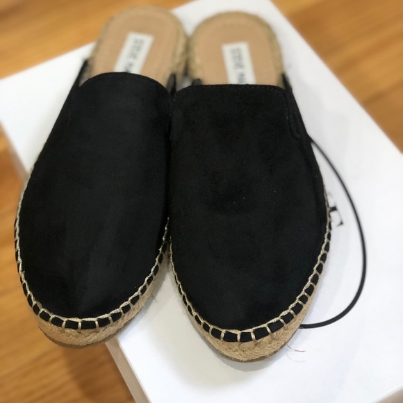 Steve Madden Shoes - Black Steve Madden Espadrille Slides